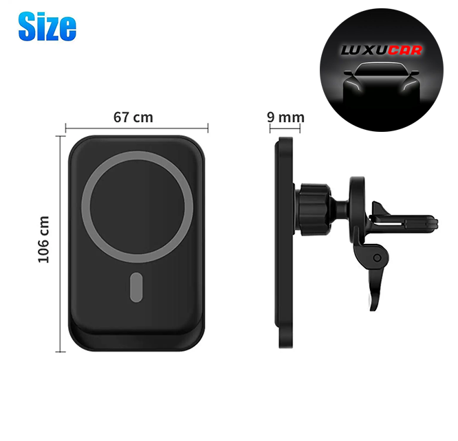 Magnetic Wireless Charger Car Mount Holder For iPhone 12 13 14 Pro Max MagSafe