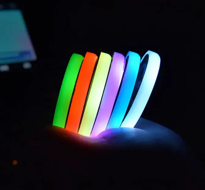 Colorful Car Cup Holder LED Light-up Coaster Solar & USB Charging